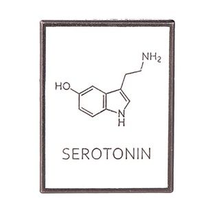 Serotonin Molecule Enamel Pin Nerdy Depression Neuro Science Psych Student Badge